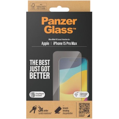PanzerGlass Tempered Glass Ultra-Wide Fit (Apple iPhone 15 Pro Max)
